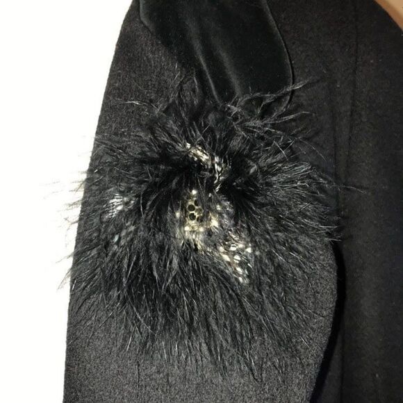 Ashley Scott Double Breasted Black Wool Coat‎ - Picture 5 of 8